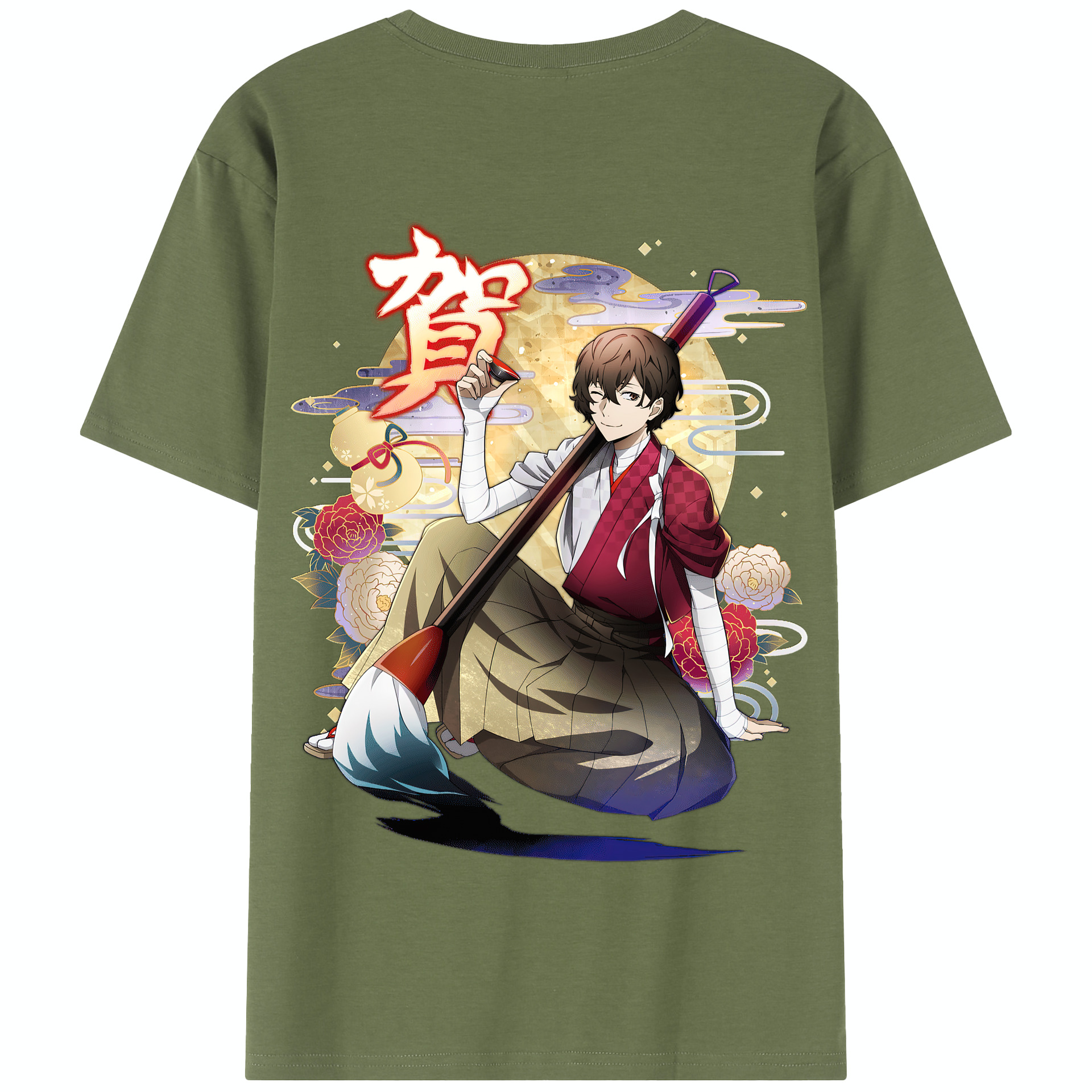 （画像用） 文豪ストレイドッグス Bungo Stray Dogs 綿100％半袖Tシャツ（背面プリント）